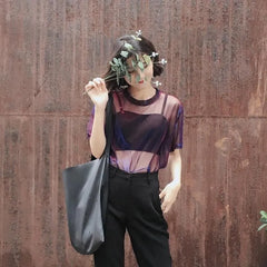 Sheer Short-Sleeve T-Shirt