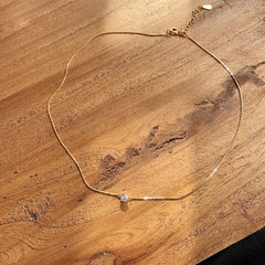 925 Sterling Silver Rhinestone Pendant Necklace