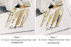 Metal / Faux Pearl Hair Clips (Various Designs)