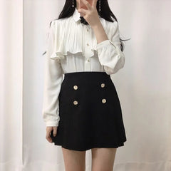 Long-Sleeve Ruffled Shirt