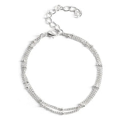 Layered Beaded Chain Bracelet