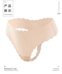 Scallop Edge Ribbed Thong