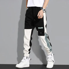 Asymmetrical Colorblock Jogger Pants