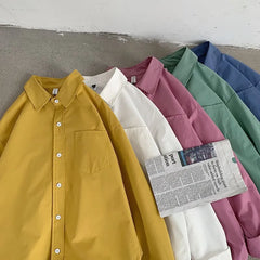 Long-Sleeve Plain Shirt