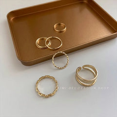 Set of 7: Alloy Ring (assorted designs)