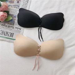 Lace-Up Strapless Bra