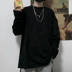 Unisex Plain Long-Sleeve T-Shirt