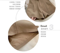 Plain High-Waist A-Line Shorts