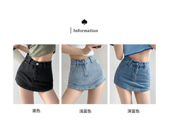 M - Mid Waist Denim Skort