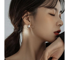 Polished Sterling Silver Hoop Earring (various designs)