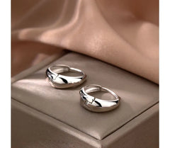 Polished Sterling Silver Hoop Earring (various designs)