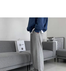Drawstring-Waist Straight-Cut Loose Sweatpants