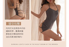 Halter Cutout-Back Mini Nightdress