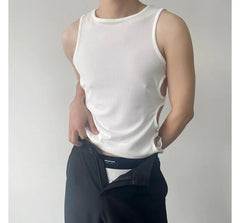 Plain Cutout Tank Top