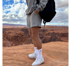 Plain Straight Leg Sweat Shorts