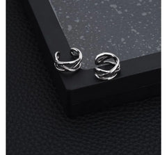 Layered Alloy Cuff Earring