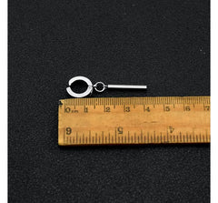 Unisex Bar Stainless-Steel Dangle Earring