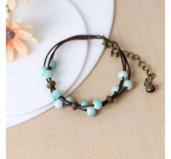 Ceramic Bead String Bracelet (various designs)