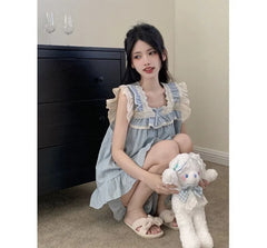 Ruffle Trim Pajama Set