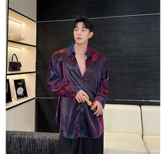 Long-Sleeve Iridescent Shirt
