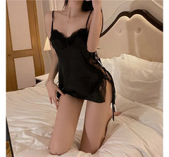 Lace Trim Babydoll / Stockings / Lingerie Set