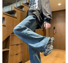Mid Rise Wash Wide Leg Jeans