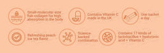 Small Molecular Collagen C Hyaluronic Acid Peach