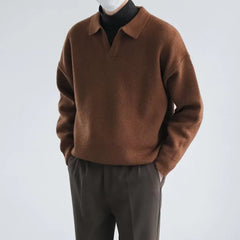 Plain Polo Sweater