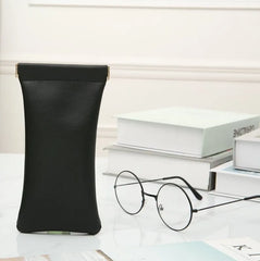 Plain Faux Leather Eyeglasses Case