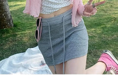 Plain Crop Cardigan