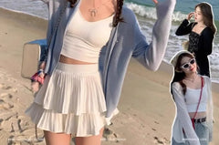 V-Neck Plain Cardigan