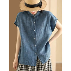 Short-Sleeve Plain Shirt