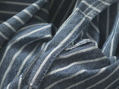 Pajama Set: 3/4-Sleeve Striped Kimono Top + Shorts