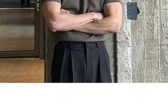 Short-Sleeve Plain Knit Top
