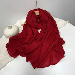 Plain Linen Cotton Shawl