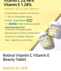 Retinol Vitamin C Vitamin E Beauty Tablet