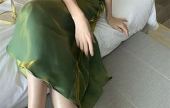Spaghetti Strap Plain Maxi A-Line Dress