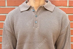 Plain Polo Sweater