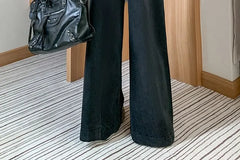 High-Rise Washed Wide-Leg Jeans