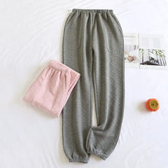 Couple Matching Elastic Waist Plain Harem Pajama Pants (Various Designs)
