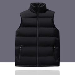 Plain Zip Puffer Vest