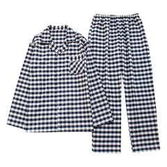 Couple Matching Pajama Set: Gingham Shirt + Pants