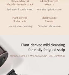 Honey & Macadamia Pure Natural Balancing Refreshing Shampoo - 8 Types