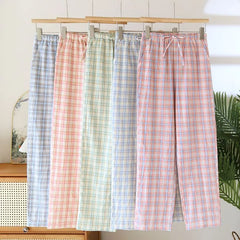 Drawstring Waist Plaid Pajama Pants