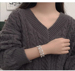 Rhinestone Layered Bangle