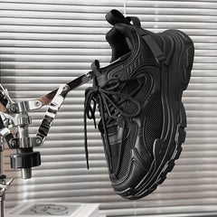 Platform Panel Mesh Sneakers