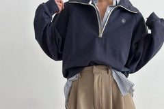 Unisex Mid Waist Plain Dress Shorts