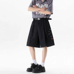 Low Rise Plain Studded Shorts
