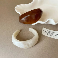 Irregular Resin Open Bangle