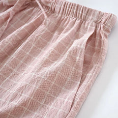 Couple Matching Drawstring Waist Plaid Lounge Shorts (Various Designs)